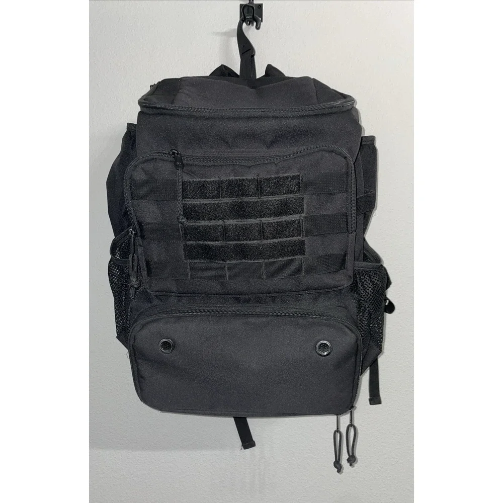 Black‎ Tactical Baseball or Softball Backpack Heavy Duty Big Pockets